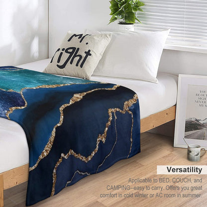 Glamour Milky Way Faux Marble Galaxy Throw Blanket