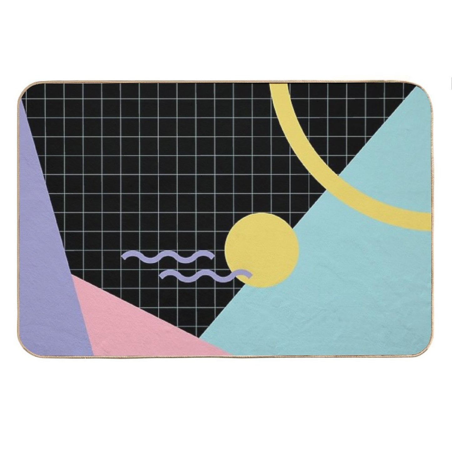 Memphis Pattern 7 - Retro 80s  90s Bath Mat