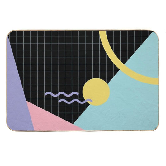 Memphis Pattern 7 - Retro 80s  90s Bath Mat