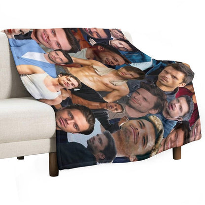 Sebastian Stan Photo Collage Throw Blanket