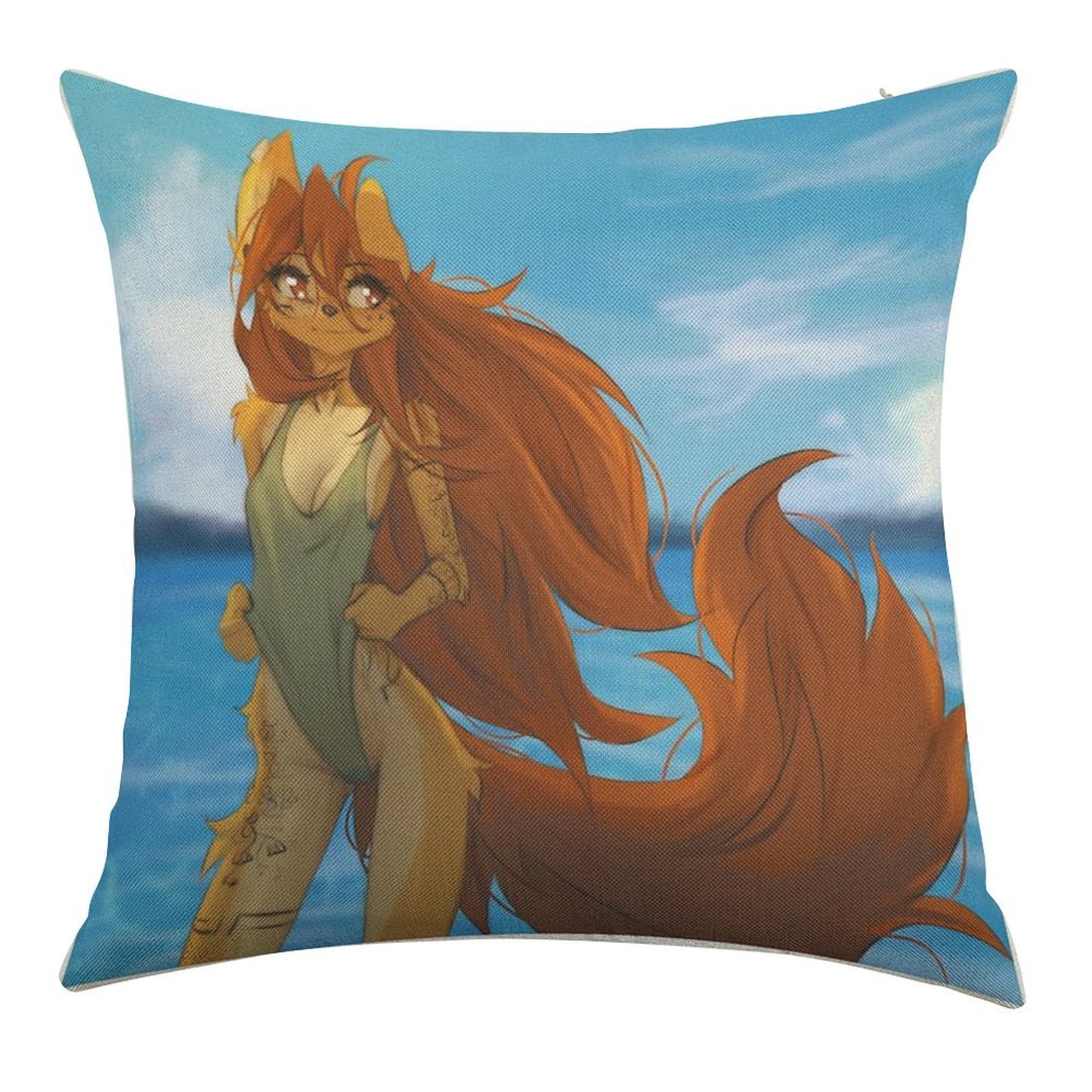 Seaside Linen Throw Pillow Cover