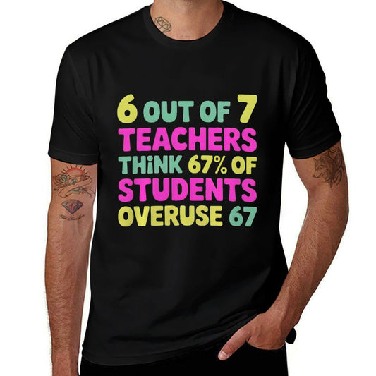Funny 67 Teacher - Teacher 6 7 Funny Overuse 67 Premium Tri-Blend  Quick-drying T-Shirt