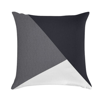 Grey Geometric Triangle Soft Multiple Sizes Throw Pillow