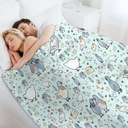 Pigeons Throw Blanket