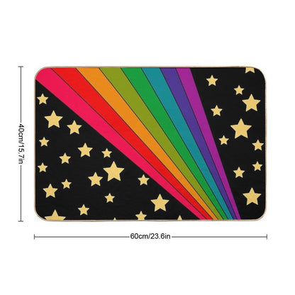 Stars And Rainbow  Non-Slip Bath Mat