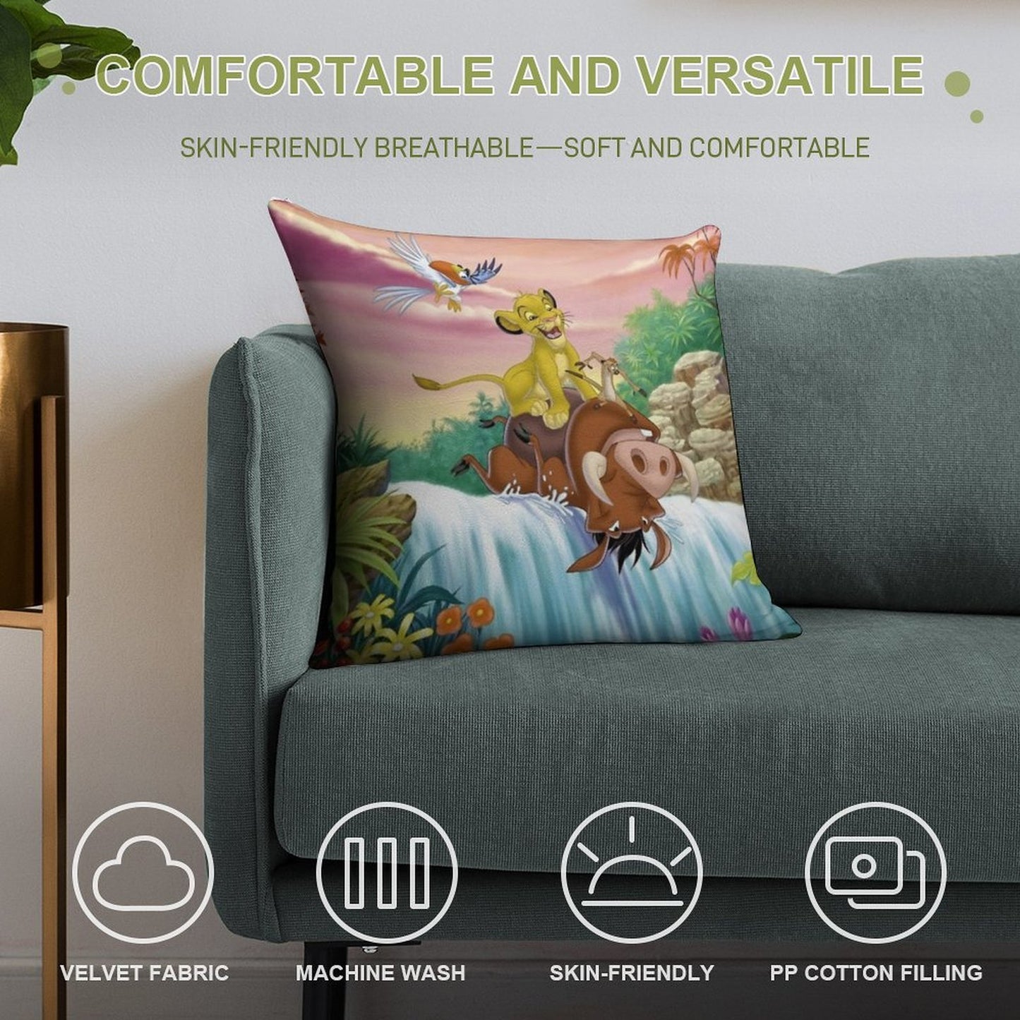 No Worries Soft Bedroom Essential Throw Pillow