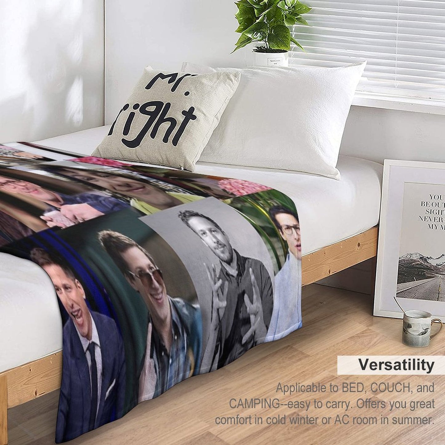 Andy Samberg (jake Peralta) Pic Collage Throw Blanket