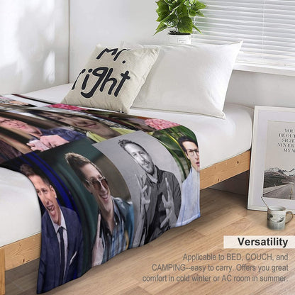 Andy Samberg (jake Peralta) Pic Collage Throw Blanket