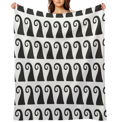 Elegant Greek Style Waves Ornament, Timeless Design, Not AI Throw Blanket