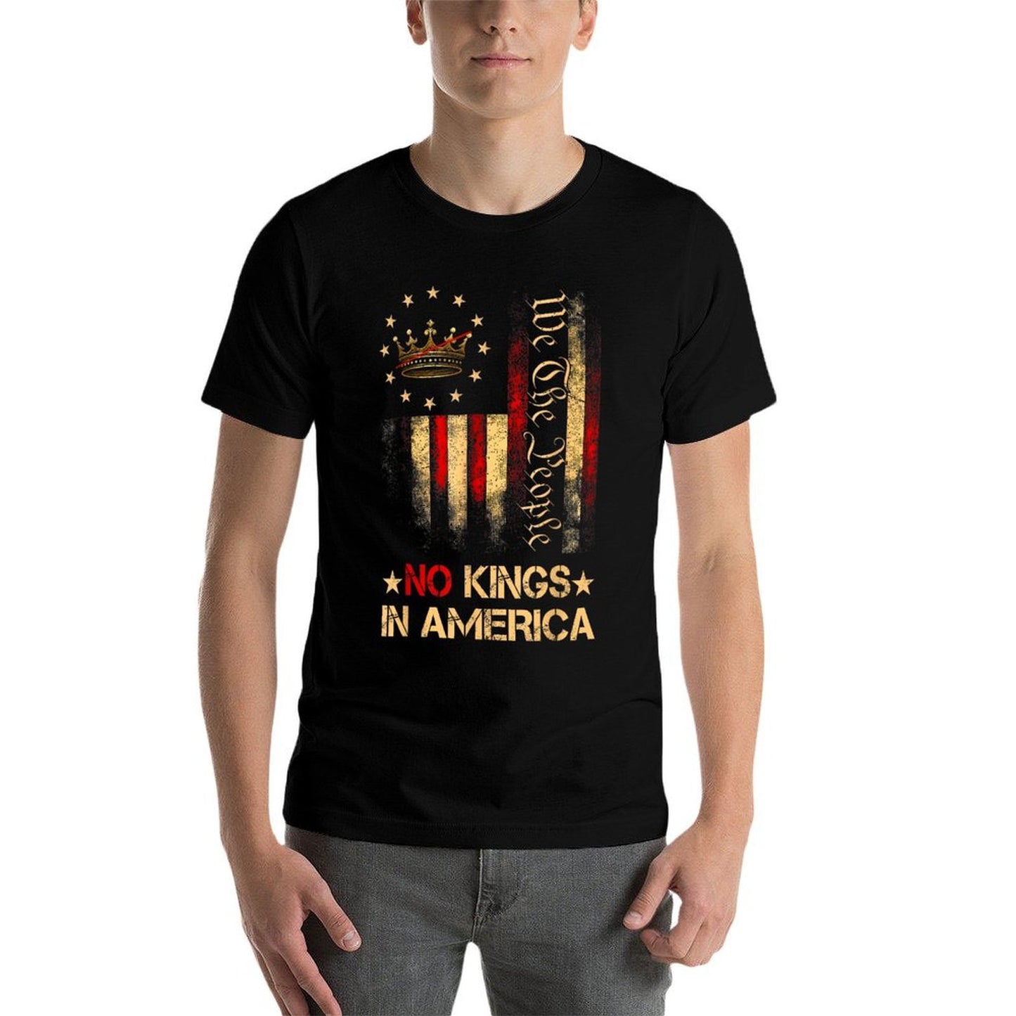 Patriotic Pro-Democracy Protest June 14 No Kings In America  Relaxed-fit T-Shirt