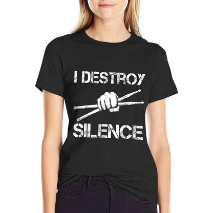 Drummer Art Drumsticks Men Women Drum Set Drumming Lovers T-Shirt