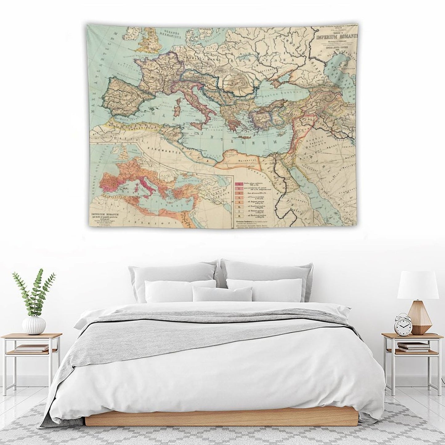 Vintage Map of The Roman Empire Tapestry