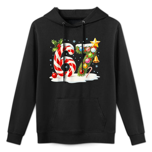 Funny Nice Naughty 6 7 Christmas 67 Meme Xmas Boys Girls Shape Retention Hoodie