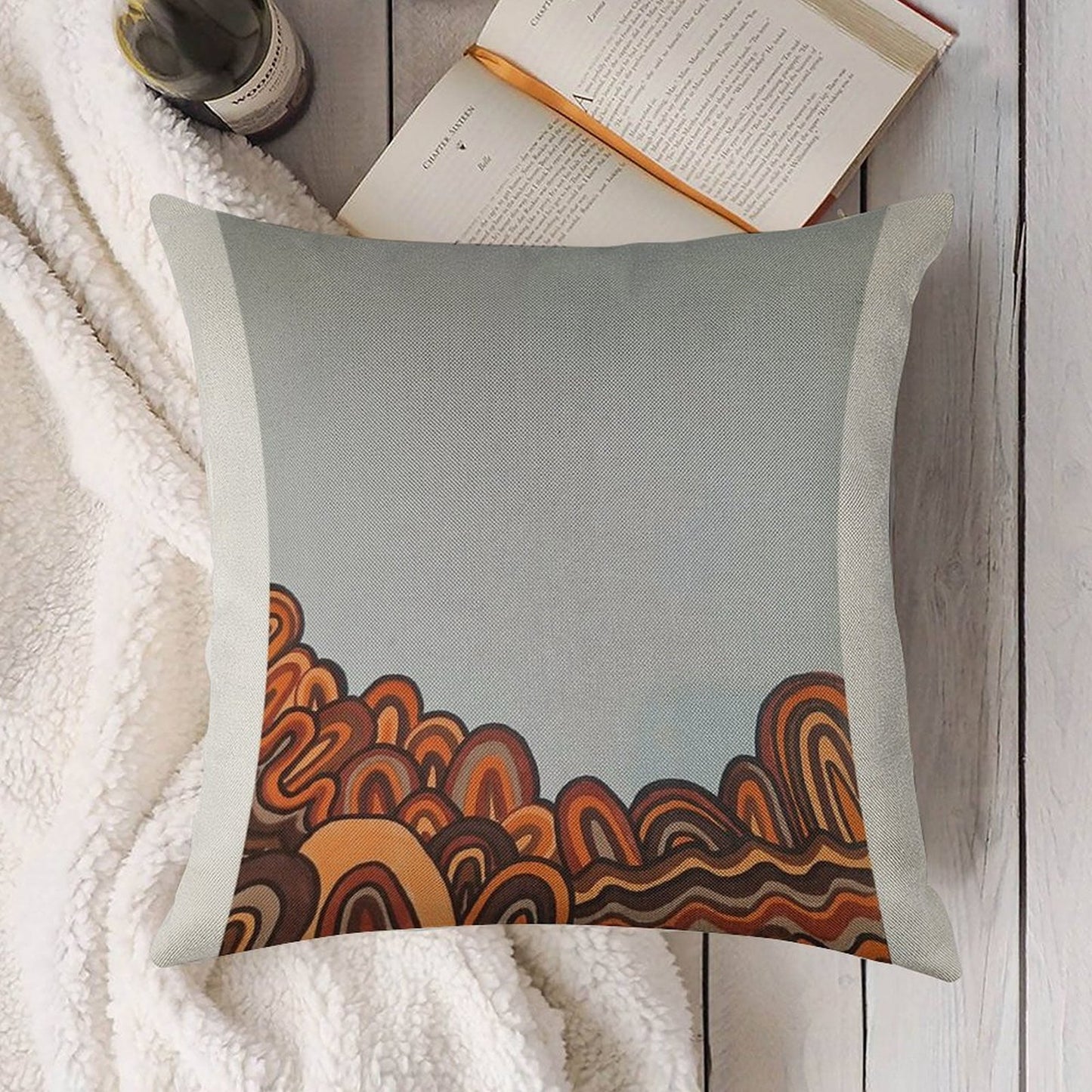 Gathering 2 Linen Throw Pillow Cover