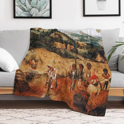 The Hay Harvest - Pieter Bruegel The Elder Throw Blanket