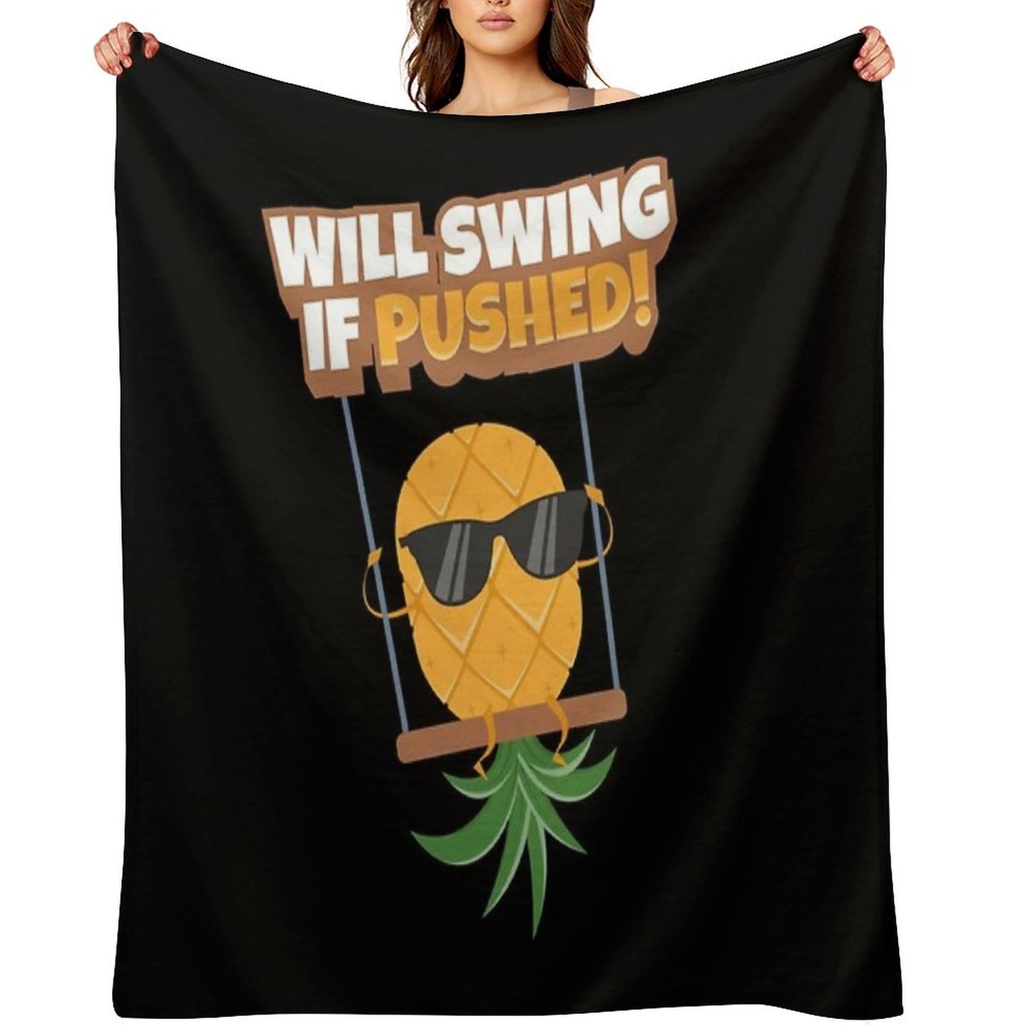 Swingers Pineapple Swinging Lifestyle Funny Swinger Throw Blanket