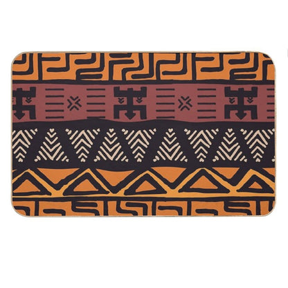 African Tribal Mudcloth Pattern Bath Mat