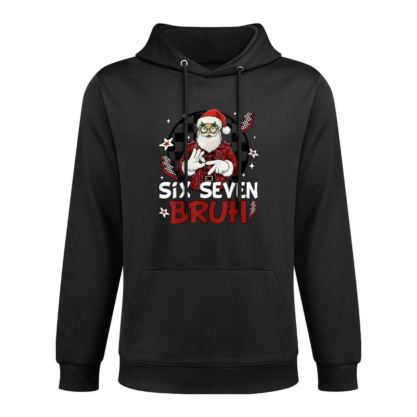 Six Seven Bruh Santa Funny 67 Christmas Meme Versatile Streetwear Hoodie