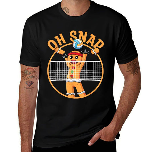 Oh Snap Gingerbread Man Christmas Volleyball  Odor-resistant T-Shirt