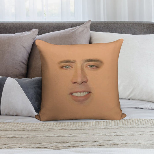Nicolas Cage Full Face Soft Anti-Pilling Throw Pillow