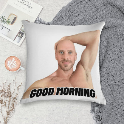 Johnny Sins Good Morning Soft Durable Construction Throw Pillow