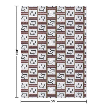 Pair of Keys (cross Stitch Style) Throw Blanket