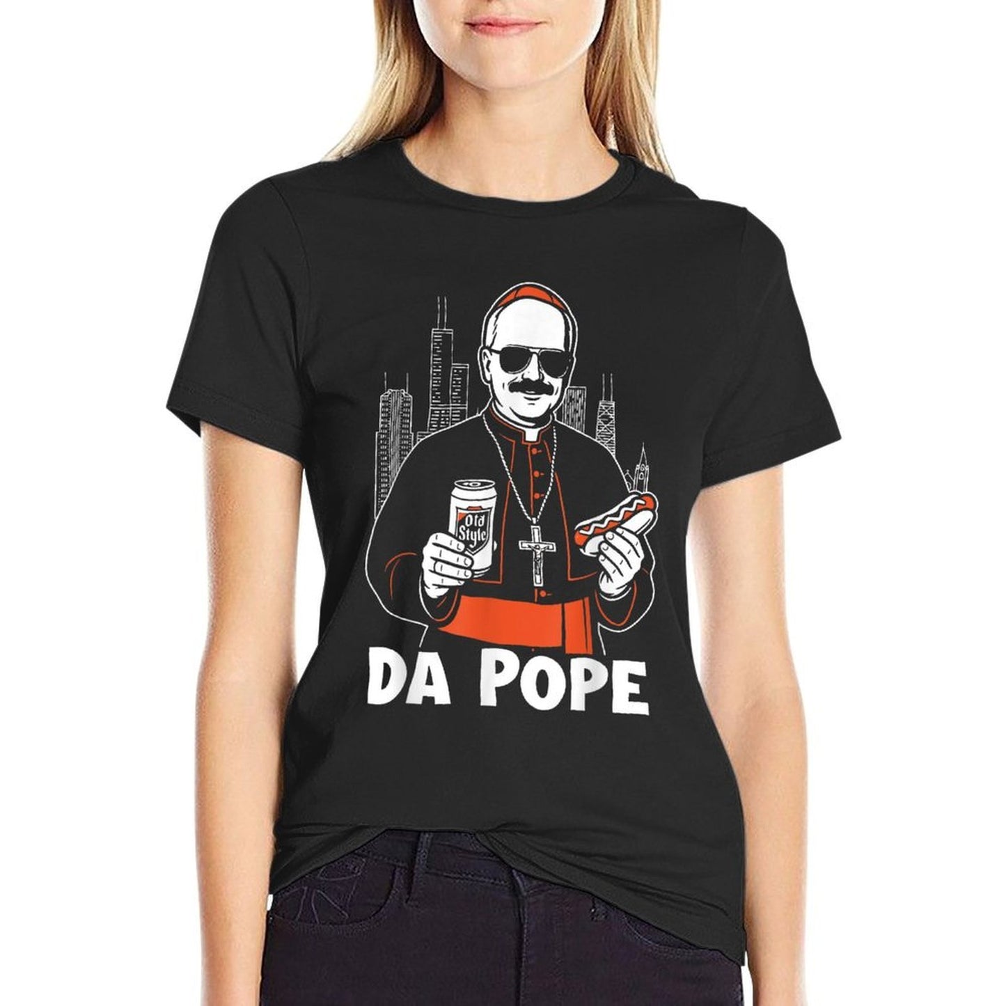 Da Pope From America Chicago Pope Leo XIV Provost  Stretchy T-Shirt