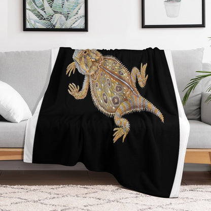 Horned Lizard Throw Blanket