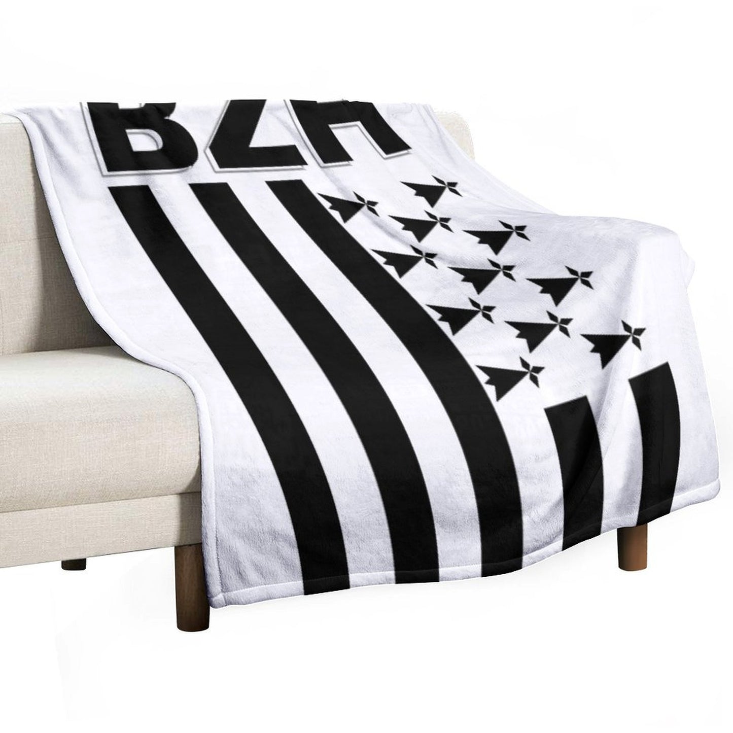 BZH - Breizh - Bretagne - Brittany France Throw Blanket