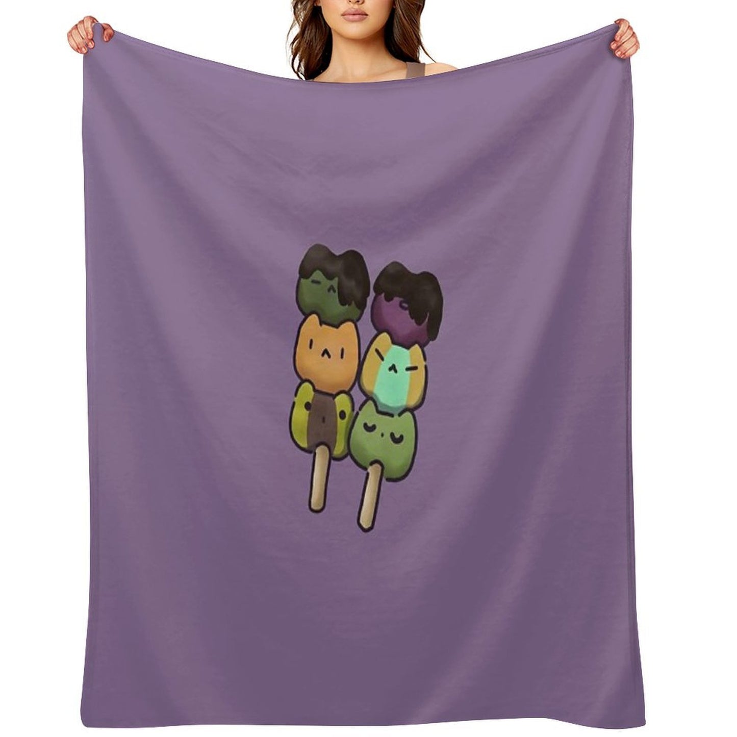 Kitty Dango Throw Blanket