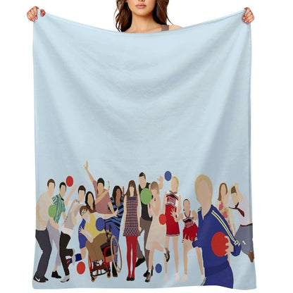 Glee Characters Throw Blanket