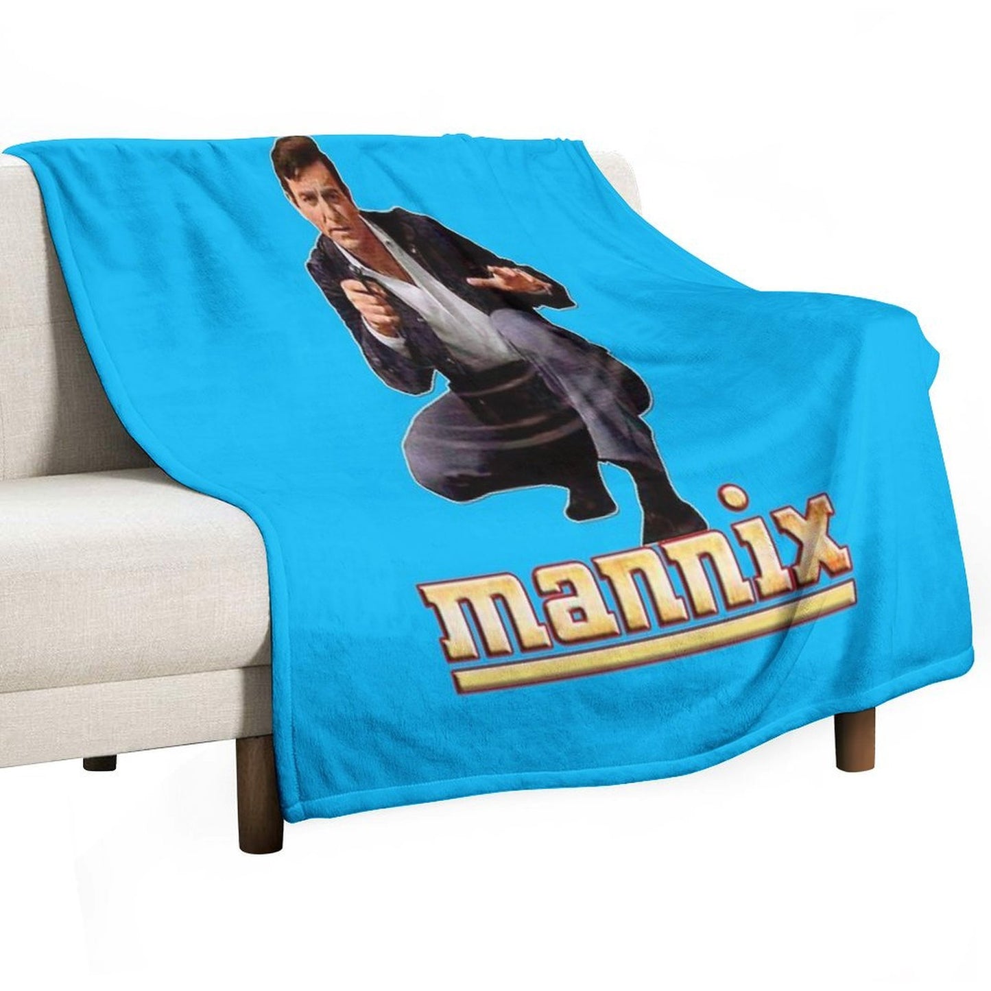 Mannix Retro Vintage 60s 70s Tribute Throw Blanket