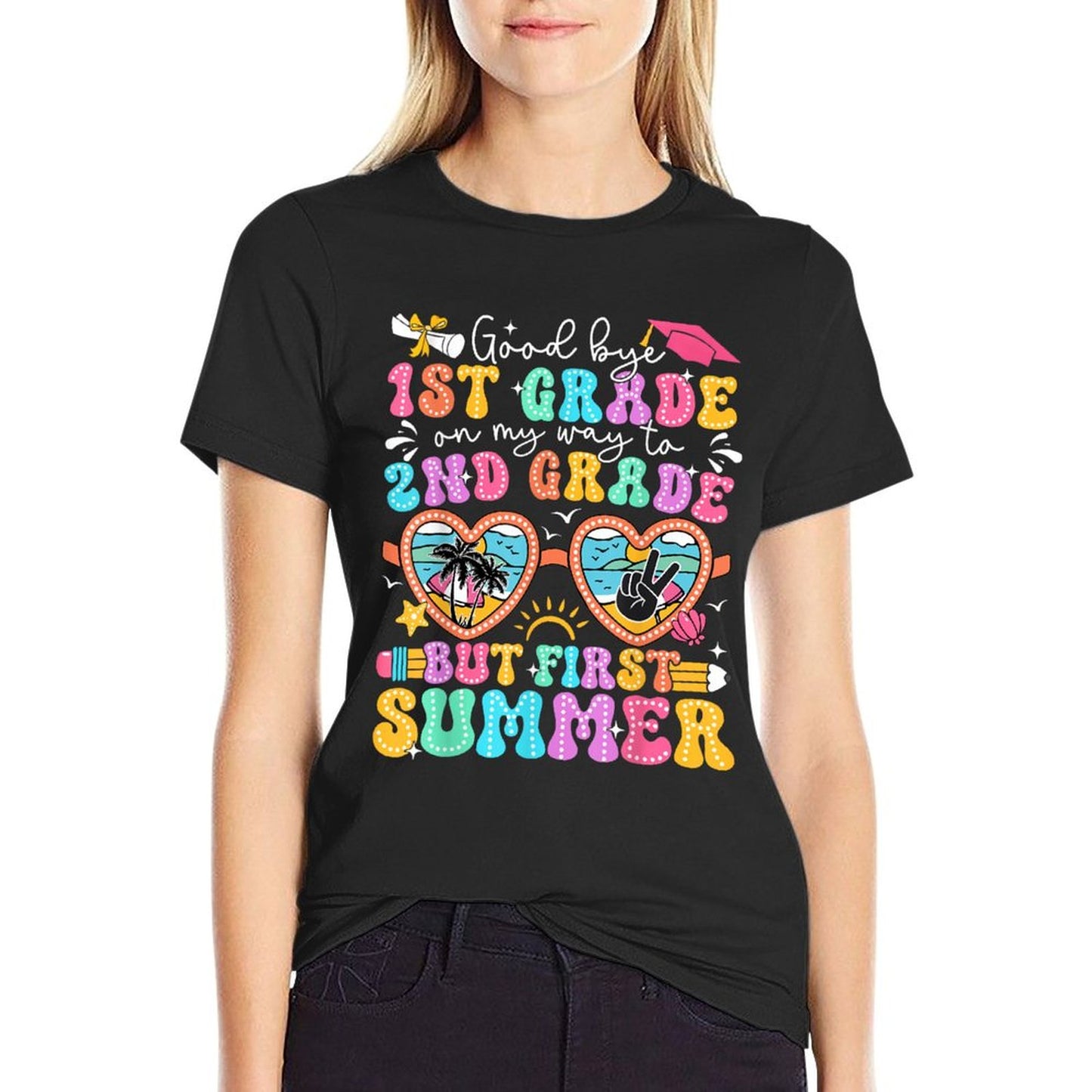 Goodbye 1st Grade Graduation To 2nd Grade But First Summer T-Shirt