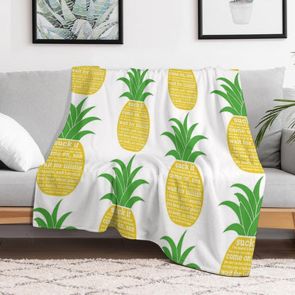 Psych Quotes Pineapple Throw Blanket