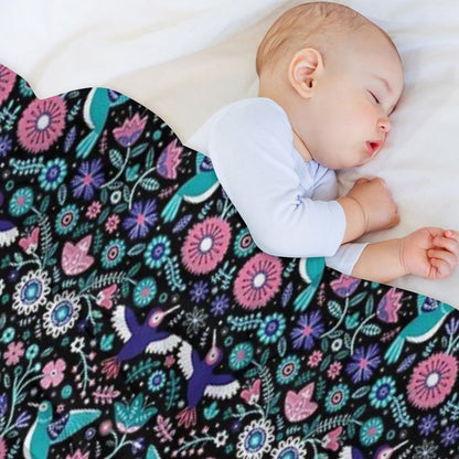 Hummingbird Garden 2 Throw Blanket