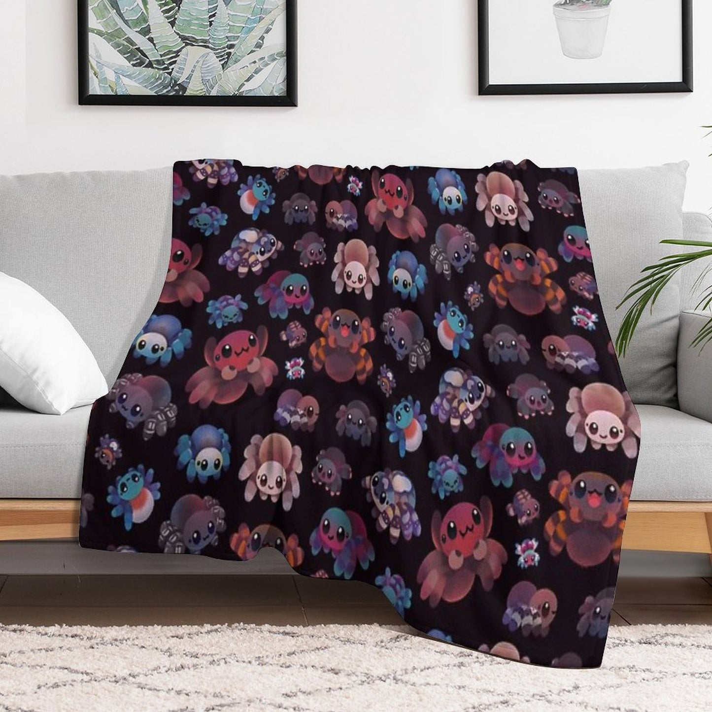 Tarantulas - Dark Throw Blanket