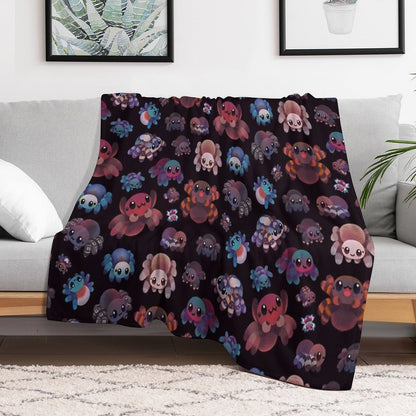 Tarantulas - Dark Throw Blanket