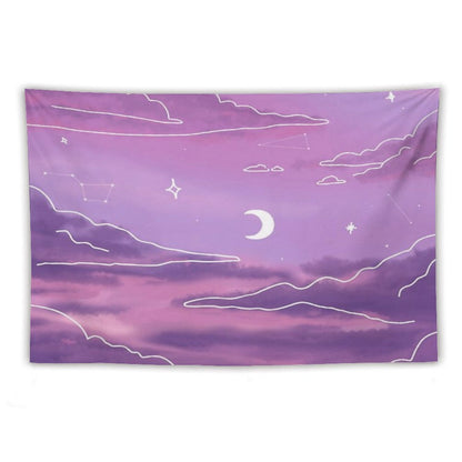 Purple Sunset View Tapestry