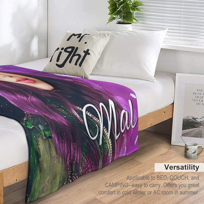 Mal Purple Pink Princess - Descendants 3 Throw Blanket