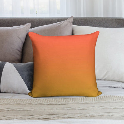 Preppy Modern Trendy Abstract Yellow Orange Ombre Soft Durable Construction Throw Pillow