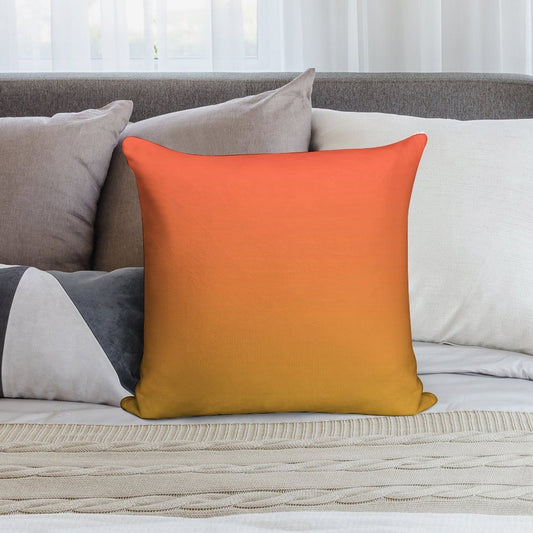 Preppy Modern Trendy Abstract Yellow Orange Ombre Soft Durable Construction Throw Pillow
