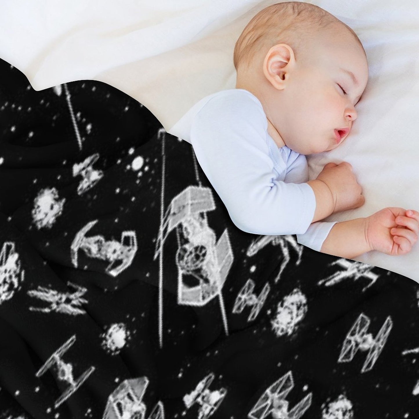 Space Ship Battle Throw Blanket