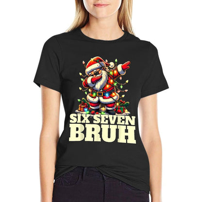 Funny Six Seven Christmas 6-7 Meme Santa 6 7 Six Seven Bruh  Versatile T-Shirt