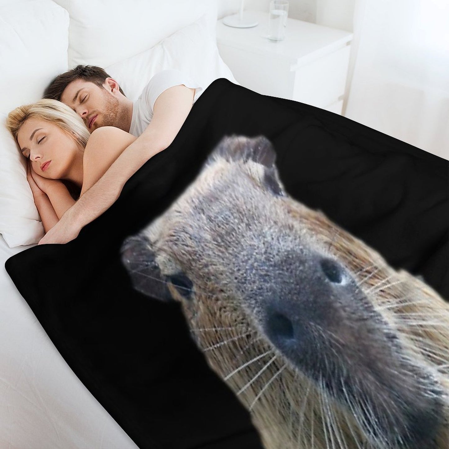 The Capybara Granddad Throw Blanket