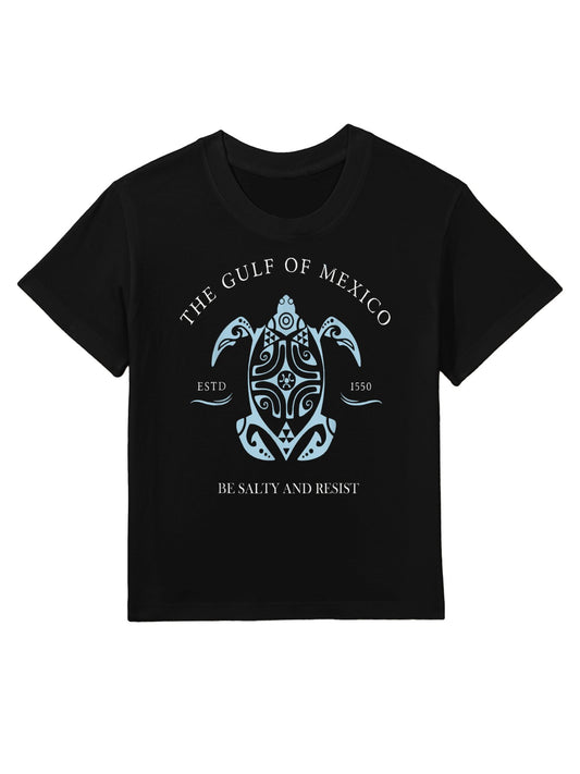 Gulf of Mexico Turtle BE SALTY AND RESIST Kids T-Shirt