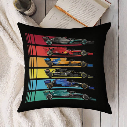 Formula Racing Cars 2023 Linen Throw Pillow Cover