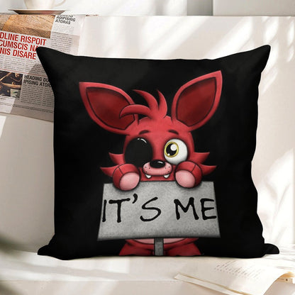 FNAF Plush Foxy Linen Throw Pillow Cover