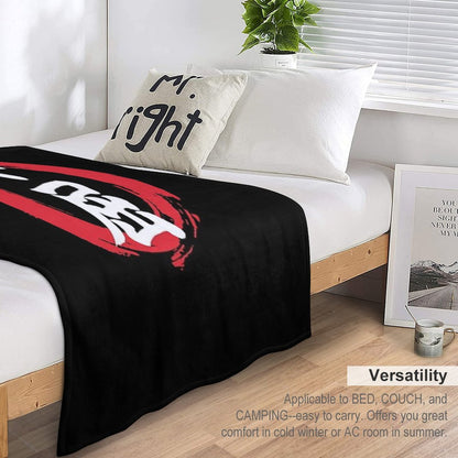 Never Give Up Kanji Throw Blanket