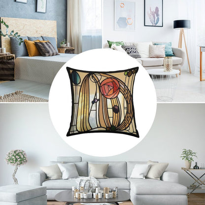 MacIntosh Rose Linen Throw Pillow Cover