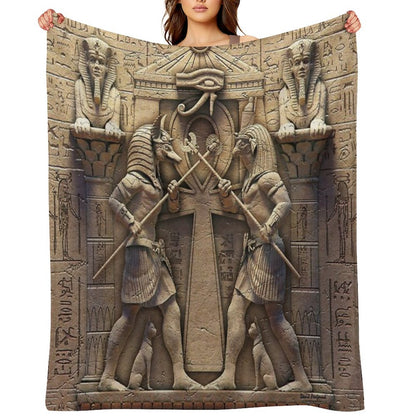 Egyptian Gods Throw Blanket